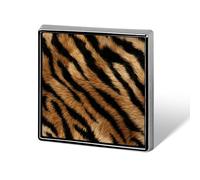 Broches y alfileres unisex con estampado gráfico de piel de tigre, cuadrados, ligeros, para solapa, joyería para ropa, chal o sombrero.