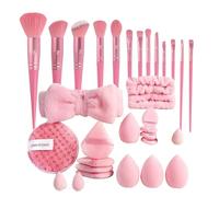 Broching Set Professional Makeup 15 Pezzi per gli occhi delle labbra del viso Kit completo di spazzole sintetiche ed ergonomiche perfette per il contorno complesso