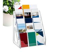 Brochure Holder - 5-Tier Tabletop Literature Display Rack, Vertical Stand For 1/3 A4 Flyers And Menus, Espositore Volantini Per Area Reception | Supporto Catalogo Sticker, Per Ristoranti