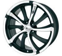 Brock B23 7 x 17 5 X 100 ET 46 girobulloni Hub centraggio 57,1 580070185, Black-Matt front-polished