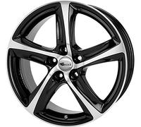 Brock B25 7 x 16 et 47 diametro bulloni 5 x 112 Hub centraggio 66.6 580070292, Black front-polished