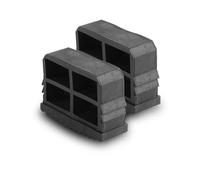 Broco 2 pezzi Piedini di Gomma per Scala Piedini di Ricambio per scala universale Adatto 60 x 23mm, Piedini per scaletta di ricambio in gomma antiscivolo Cuscino per tappetino Suola Nero