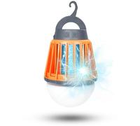 BroElec Lampada Antizanzare Elettrico, Lampada Campeggio 2-in-1, Autonomia di 20 Ore Ricaricabile via USB Impermeabile IPX6 Leggera e Portatile per Campeggio Giardino Tende Emergenza