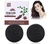 BROEYOUE Shampoo Naturale Sapone Polygonum, He Shou Wu Sapone, Favorisce la Crescita dei Capelli e ne Previene la Caduta (2 Pezzi)