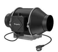 Brogachy 100mm Ventola Aspiratore Regolabile 363m³/h,3000 RPM Estrattore Aria Con Controllore di Velocità Variabile,Trifase EC Motore,Per Cantina, Garage, Cucina, Bagno, Tende da Coltivazion.