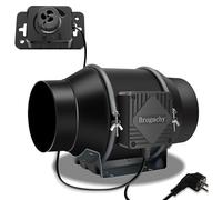 Brogachy 150mm Ventola Aspiratore Regolabile 689 m³/h, 3000 RPM Estrattore Aria Con Controllore di Velocità Variabile,Trifase EC Motore,Per Booster,Tende di Crescita,Coltura Idroponica,uso Domestico.