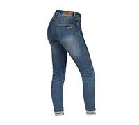 BROGER California Lady Jeans da Moto Donna | Fodera in Fibra Aramidica | Protezioni SAS-Tec Ginocchio Anca Coccige | Elementi Riflettenti | Slim Fit