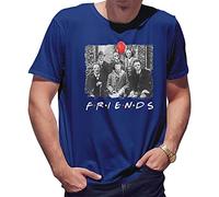 BroiderStudio Friends Inspired Horror Movie T-Shirt Maglietta per Uomo Blu Size 3XL