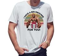 BroiderStudio Retro I Have a Big Package for You Barry Wood T-Shirt Maglietta Bianca per Uomo Size L