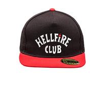 BroiderStudio The Hawkins High Hellfire Club Nero/Rosso Cappello Piatto con Visiera Aggiustabile Snapback Unisex Originale Ricamato Cappello Logo Urbano