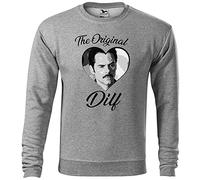 BroiderStudio The Original DILF Charlie Swan Inspired Twilight Saga Merch Felpa Unisex Grigio Size XL