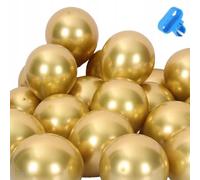 Brokatove PALLONI METALIZZATI 50 PZ ORO GOLD GRANDE COMPLEANNO MATRIMONIO FESTA DECORAZIONE MATRIMONIO