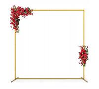 Brokatove Telaio decorativo dorato 200 x 200 cm - Grande supporto pieghevole per palloncini, sfondo fotografico, matrimonio, evento
