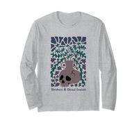 Broken And Dead Inside Dark Floral Skull Maglia a Manica
