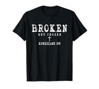Broken But Chosen Efesini 2 8 Christian Faith Citazione Croce Maglietta