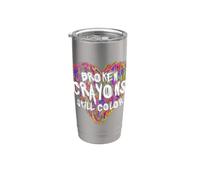 Broken Crayons Still Color Mental Health Awareness Bicchiere termico in acciaio inox doppia parete