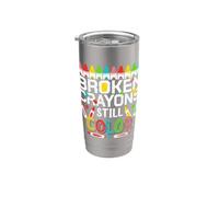 Broken Crayons Still Color Mental Health Awareness Men Women Bicchiere termico in acciaio inox doppia parete