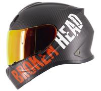 Broken Head Beproud Carbonio Rosso Edizione Limitata + Rosso a Specchio Visiera