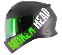 Broken Head Beproud Carbonio Verde Edizione Limitata + Verde a Specchio Visiera