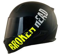 Broken Head Beproud Giallo Casco Moto + Nero Visiera