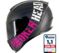 Broken Head Beproud Sport Fucsia Casco Moto + Nero Visiera