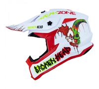 Broken Head Casco da Cross Freakzone Bianco Rosso