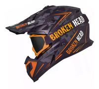 Broken Head Casco da Cross Squadrone Rebelution Arancione + MX-2 Occhiali