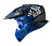Broken Head Casco da Cross Squadrone Rebelution Blu + MX-2 Occhiali a Specchio