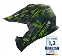 Broken Head Casco da Cross Squadrone Rebelution Camouflage-Grün