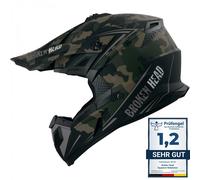 Broken Head Casco da Cross Squadrone Rebelution Camouflage-Sand-Titan