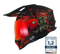 Broken Head Casco Enduro Jack S.VX2 Rosso + Rosso a Specchio Visiera