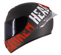 Broken Head Casco Integrale Beproud Race Pro Carbonio Rosso+Nero Visiera