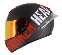 Broken Head Casco Integrale Beproud Race Pro Carbonio Rosso + Verspiegelten &