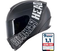 Broken Head Casco Integrale Beproud Sport Black Edition + Nero Visiera
