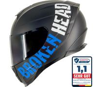 Broken Head Casco Integrale Beproud Sport Blu + Nero Visiera