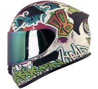 Broken Head Casco Integrale Inyourface Bianco Opaco + Iridio Visiera