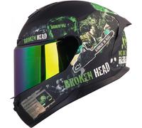 Broken Head Casco Integrale Resolution Verde + Verde a Specchio Visiera