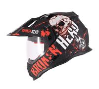 Broken Head Casco per Enduro Con Parasole Osso Crusher Rosso