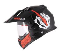 Broken Head Casco per Enduro Street Rebel con visiera Rosso