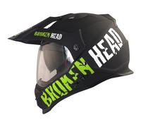 Broken Head Casco per Enduro Made2Rebel Verde - Casco Visiera Cross