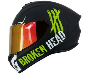 Broken Head Integrale Adrenalina Terapia 4X Bianco e Nero+Rosso a Specchio V
