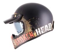 Broken Head Retro Casco Arrugginito Rider Arancione