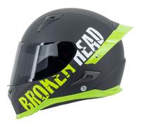Broken Head Sport-Integralhelm Beproud Pro Verde Ltd.Edizione + Nero Visiera