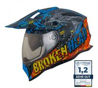 Broken Head Tigris VX2 Casco per Enduro Con Visiera E Parasole