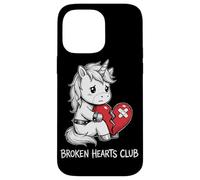 Broken Hearts Club Unicorno Carino Cuore spezzato Emo Custodia per iPhone 14 Pro Max