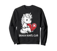 Broken Hearts Club Unicorno Carino Cuore Spezzato Emo Felpa