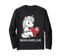 Broken Hearts Club Unicorno Carino Cuore Spezzato Emo Maglia a Manica