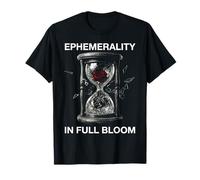 Broken Hourglass Rose Ephemerality Bloom Gothic Graphic Maglietta