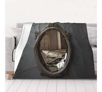 Broken House - Coperta in flanella stampata, 152 x 127 cm, morbida flanella, perfetta per decorare la casa e i viaggi autunnali (76-203 cm)