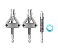 Broken Pipe Extractor - Drill Powered PVC Threaded Pipe Remover Set | Broken Pipe Extractor, Drill Powered, Threaded Pipe Removal, PVC Repair, Faucet Sink Workshop Use